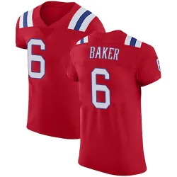 New England Patriots Men's Elite Red Vapor Untouchable Alternate Jersey (6 Javon Baker)