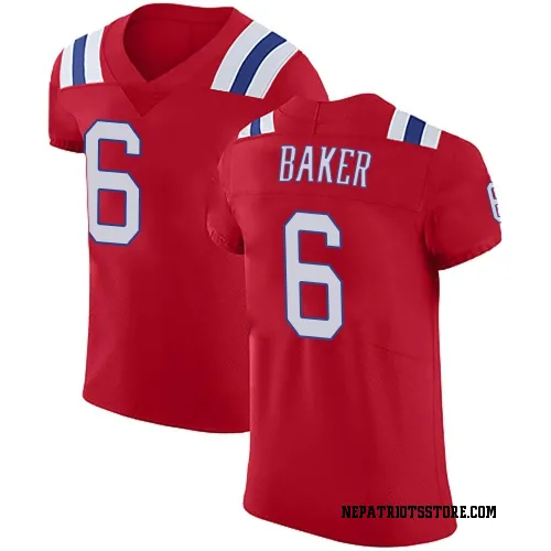 New England Patriots Men's Elite Red Vapor Untouchable Alternate Jersey (6 Javon Baker)