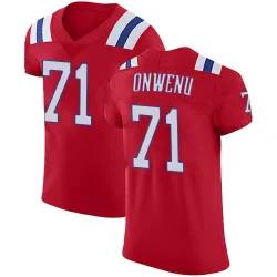 New England Patriots Men's Elite Red Vapor Untouchable Alternate Jersey (71 Mike Onwenu)