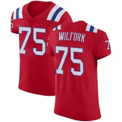New England Patriots Men's Elite Red Vapor Untouchable Alternate Jersey (75 Vince Wilfork)