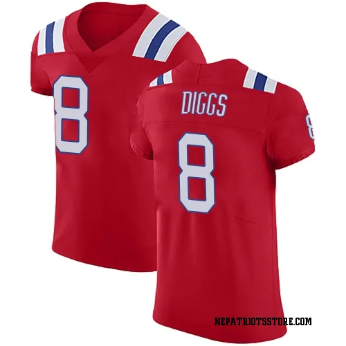 New England Patriots Men's Elite Red Vapor Untouchable Alternate Jersey (8 Stefon Diggs)