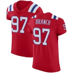 New England Patriots Men's Elite Red Vapor Untouchable Alternate Jersey (97 Alan Branch)