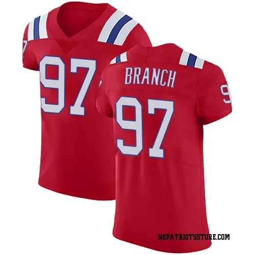 New England Patriots Men's Elite Red Vapor Untouchable Alternate Jersey (97 Alan Branch)