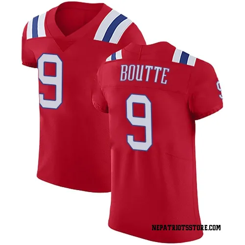 New England Patriots Men's Elite Red Vapor Untouchable Alternate Jersey (9 Kayshon Boutte)
