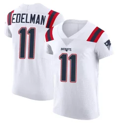 New England Patriots Men's Elite White Vapor Untouchable Jersey (11 Julian Edelman)