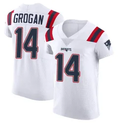 New England Patriots Men's Elite White Vapor Untouchable Jersey (14 Steve Grogan)