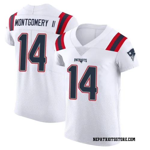 New England Patriots Men's Elite White Vapor Untouchable Jersey (14 Ty Montgomery II)