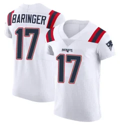 New England Patriots Men's Elite White Vapor Untouchable Jersey (17 Bryce Baringer)