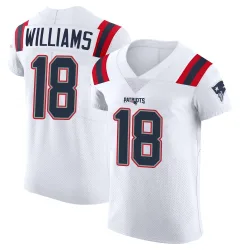 New England Patriots Men's Elite White Vapor Untouchable Jersey (18 Kyle Williams)