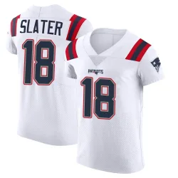 New England Patriots Men's Elite White Vapor Untouchable Jersey (18 Matthew Slater)