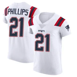 New England Patriots Men's Elite White Vapor Untouchable Jersey (21 Adrian Phillips)