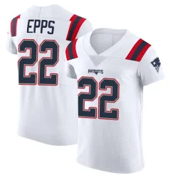 New England Patriots Men's Elite White Vapor Untouchable Jersey (22 Marcus Epps)