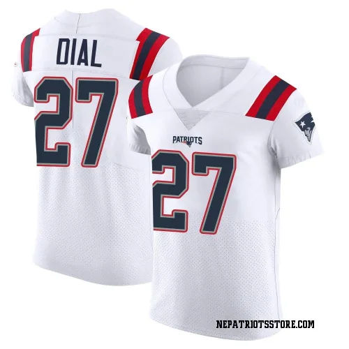 New England Patriots Men's Elite White Vapor Untouchable Jersey (27 Marcellas Dial Jr.)