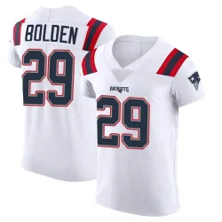 New England Patriots Men's Elite White Vapor Untouchable Jersey (29 Isaiah Bolden)