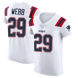 New England Patriots Men's Elite White Vapor Untouchable Jersey (29 Jeremiah Webb)