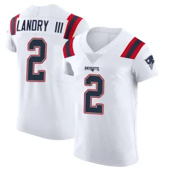 New England Patriots Men's Elite White Vapor Untouchable Jersey (2 Harold Landry III)