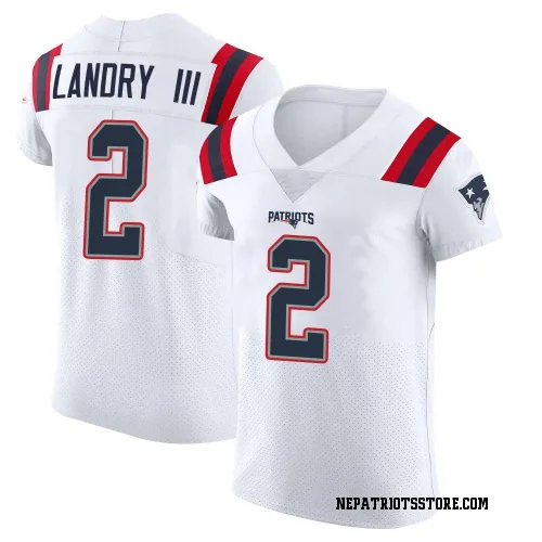 New England Patriots Men's Elite White Vapor Untouchable Jersey (2 Harold Landry III)