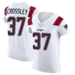 New England Patriots Men's Elite White Vapor Untouchable Jersey (37 Brandon Crossley)