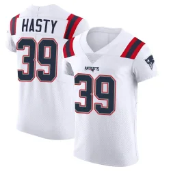 New England Patriots Men's Elite White Vapor Untouchable Jersey (39 JaMycal Hasty)