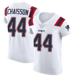 New England Patriots Men's Elite White Vapor Untouchable Jersey (44 K'Lavon Chaisson)