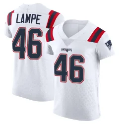 New England Patriots Men's Elite White Vapor Untouchable Jersey (46 Brock Lampe)