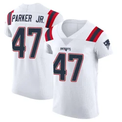 New England Patriots Men's Elite White Vapor Untouchable Jersey (47 Andrew Parker Jr.)