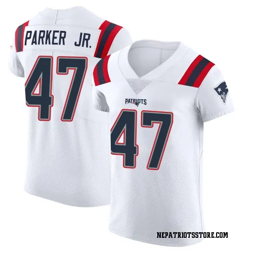 New England Patriots Men's Elite White Vapor Untouchable Jersey (47 Andrew Parker Jr.)