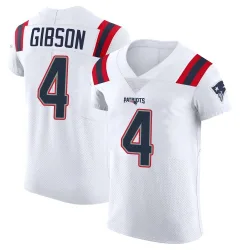 New England Patriots Men's Elite White Vapor Untouchable Jersey (4 Antonio Gibson)
