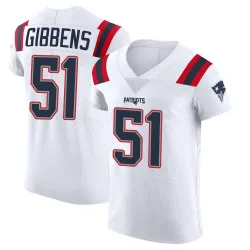 New England Patriots Men's Elite White Vapor Untouchable Jersey (51 Jack Gibbens)