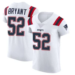 New England Patriots Men's Elite White Vapor Untouchable Jersey (52 Marcus Bryant)