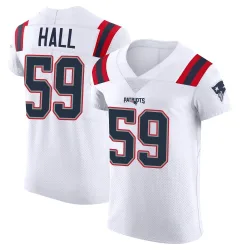 New England Patriots Men's Elite White Vapor Untouchable Jersey (59 Terez Hall)
