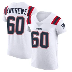 New England Patriots Men's Elite White Vapor Untouchable Jersey (60 David Andrews)