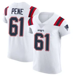 New England Patriots Men's Elite White Vapor Untouchable Jersey (61 Wilfried Pene)