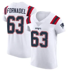 New England Patriots Men's Elite White Vapor Untouchable Jersey (63 Liam Fornadel)