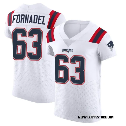 New England Patriots Men's Elite White Vapor Untouchable Jersey (63 Liam Fornadel)