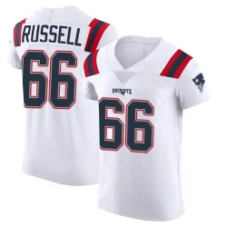 New England Patriots Men's Elite White Vapor Untouchable Jersey (66 Jotham Russell)