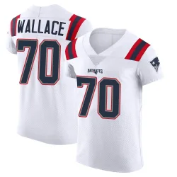 New England Patriots Men's Elite White Vapor Untouchable Jersey (70 Caedan Wallace)