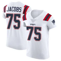 New England Patriots Men's Elite White Vapor Untouchable Jersey (75 Demontrey Jacobs)