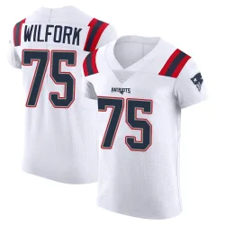 New England Patriots Men's Elite White Vapor Untouchable Jersey (75 Vince Wilfork)