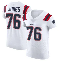 New England Patriots Men's Elite White Vapor Untouchable Jersey (76 Caleb Jones)