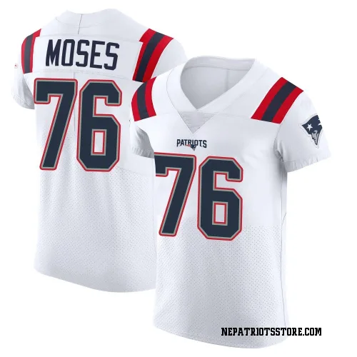 New England Patriots Men's Elite White Vapor Untouchable Jersey (76 Morgan Moses)