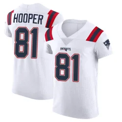 New England Patriots Men's Elite White Vapor Untouchable Jersey (81 Austin Hooper)