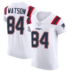 New England Patriots Men's Elite White Vapor Untouchable Jersey (84 Benjamin Watson)