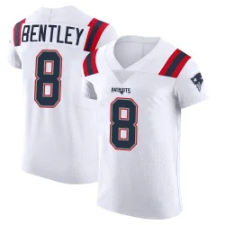 New England Patriots Men's Elite White Vapor Untouchable Jersey (8 Ja'Whaun Bentley)