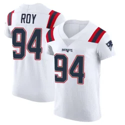 New England Patriots Men's Elite White Vapor Untouchable Jersey (94 Jaquelin Roy)