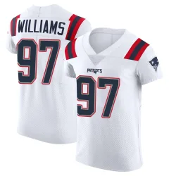 New England Patriots Men's Elite White Vapor Untouchable Jersey (97 Milton Williams)