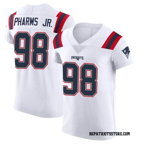 New England Patriots Men's Elite White Vapor Untouchable Jersey (98 Jeremiah Pharms Jr.)