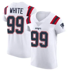 New England Patriots Men's Elite White Vapor Untouchable Jersey (99 Keion White)