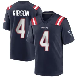 New England Patriots Men's Game Navy Blue Team Color Jersey (4 Antonio Gibson)