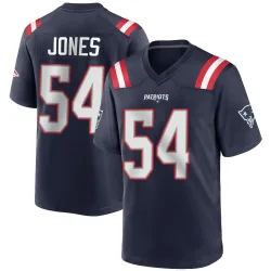 New England Patriots Men's Game Navy Blue Team Color Jersey (54 Truman Jones)